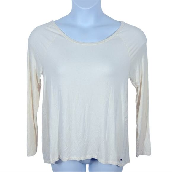 American Eagle Soft & Sexy Embroidered Back Long Sleeve Boho Peasant Top Medium - Picture 3 of 15